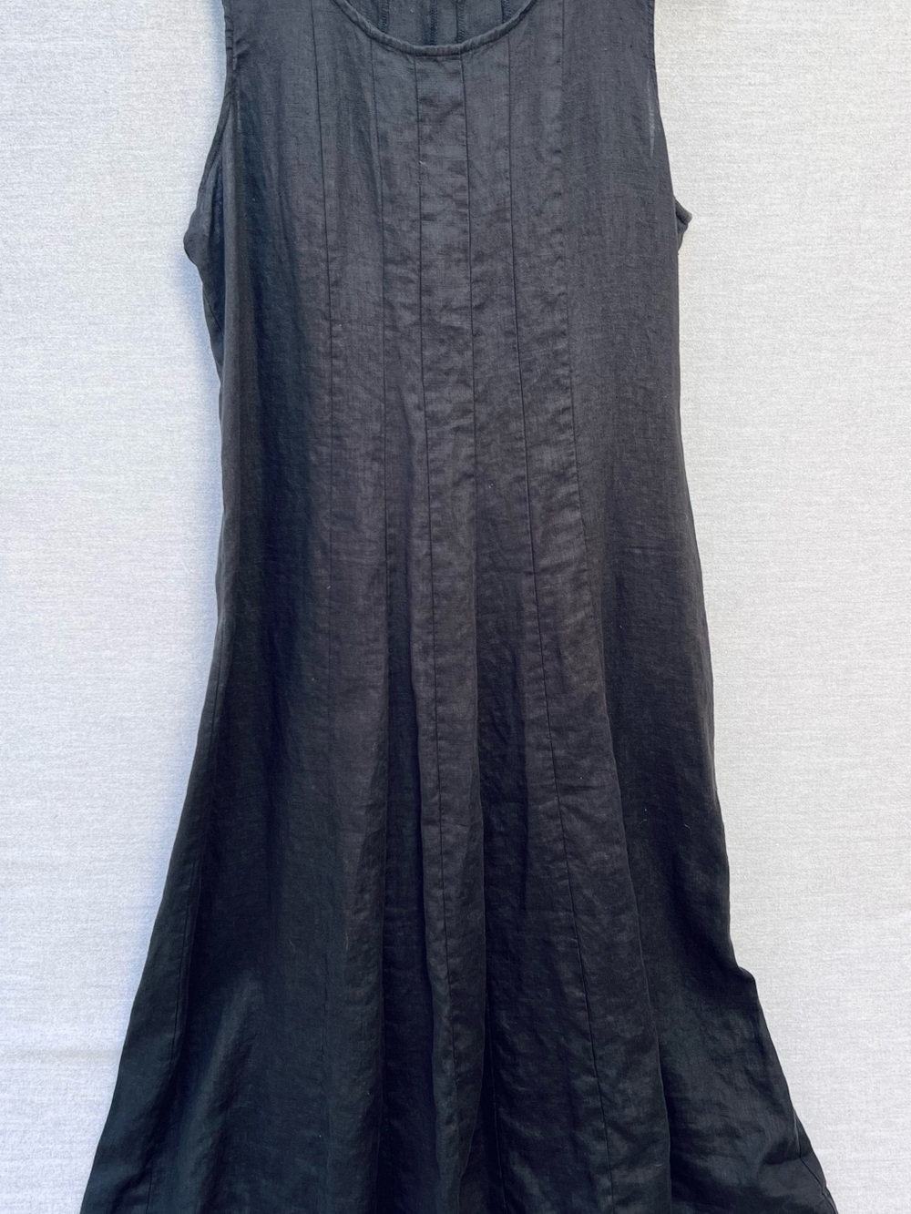 Vintage Choices Black Sleeveless fit and flare Linen Dress